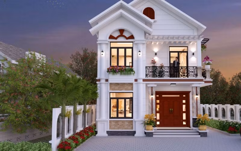 Tại các vùng nông thôn, nhà mái thái được ưa chuộng bởi nó có thể đáp ứng tiêu chí sử dụng quỹ đất rộng. Ảnh: Noithatdiemnhan