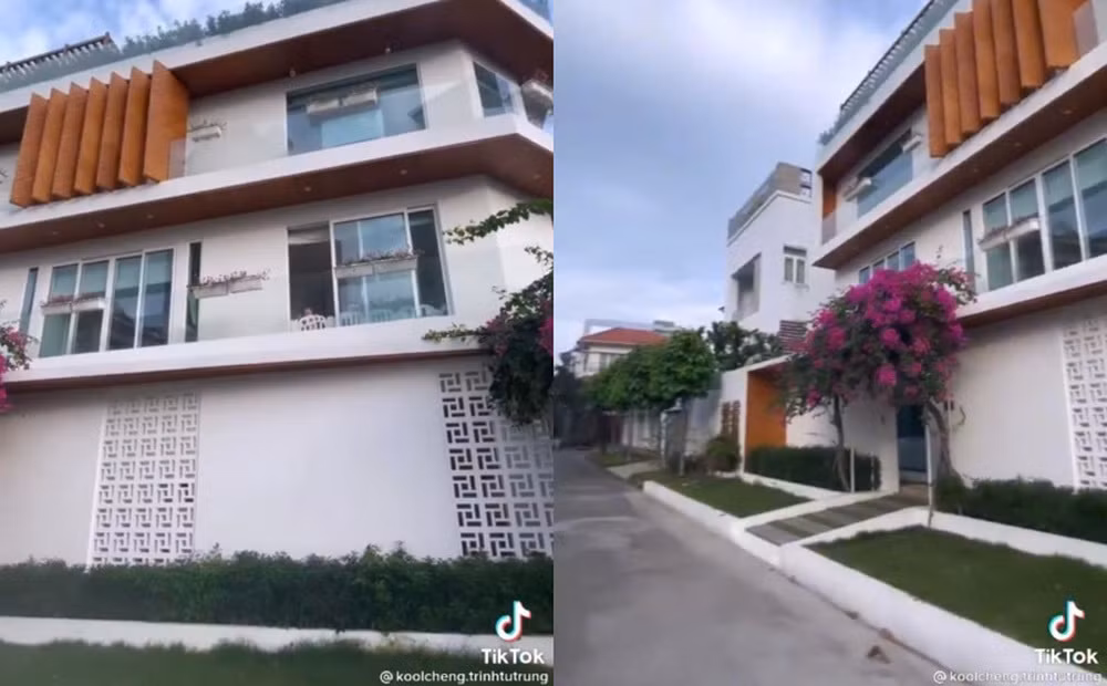 Hiện tại, Hà Hồ và Kim Lý sống trong căn biệt thự trị giá khoảng 30 tỷ tại một khu đô thị sầm uất của huyện Nhà Bè, TP HCM. Ảnh: Tiktok