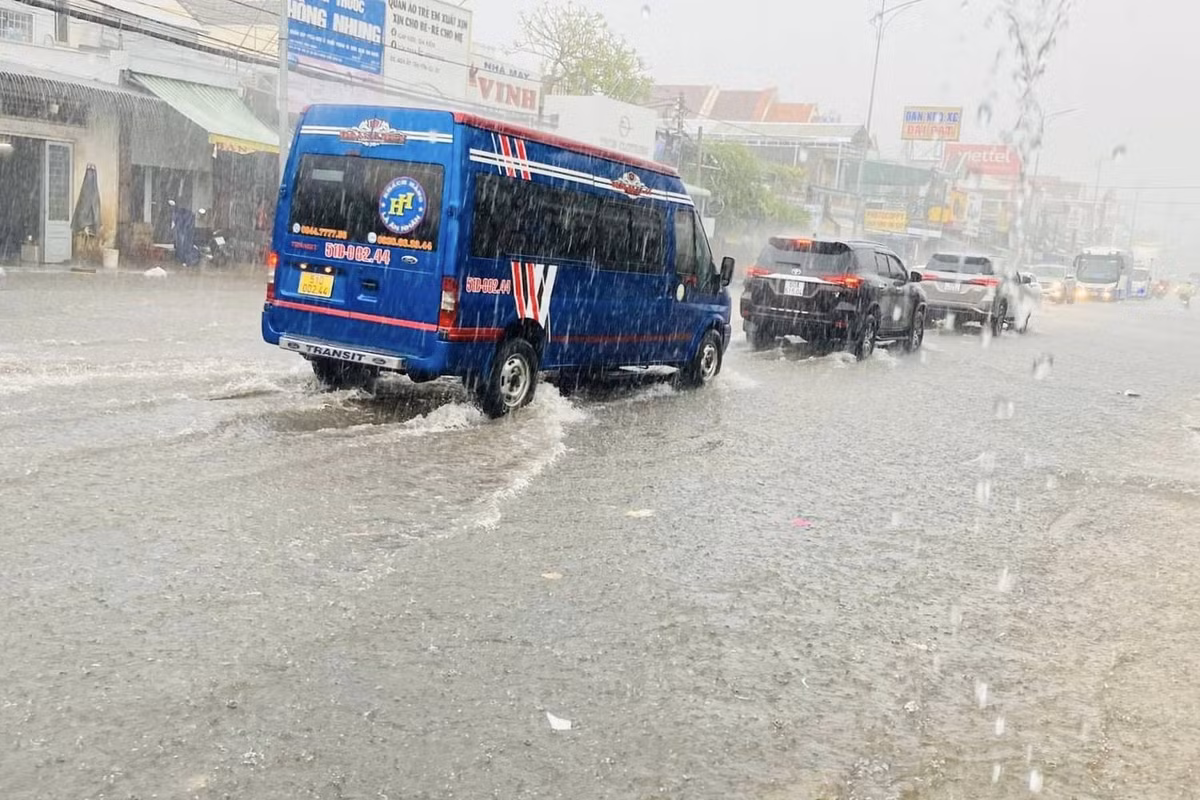 Đón trận mưa "vàng", nhiều tuyến đường ở TP HCM ngập úng - Hình 7 Don tran mua