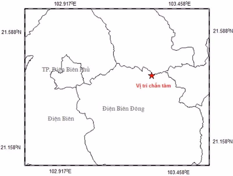 Cụ thể, tâm trận động đất nằm tại vị trí có tọa độ 21.404 vĩ độ Bắc; 103.289 độ kinh Đông, độ sâu chấn tiêu khoảng 12 km. Hiện Trung tâm báo tin động đất và cảnh báo sóng thần - vẫn đang tiếp tục theo dõi trận động đất này.