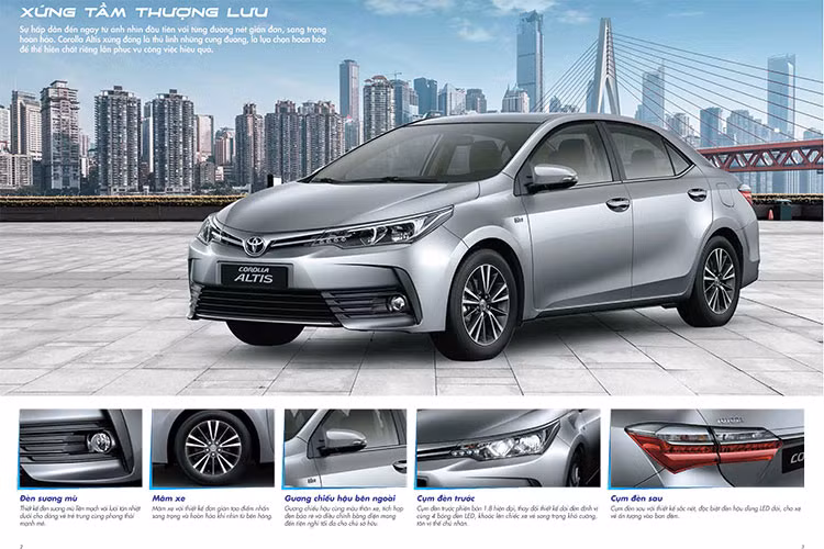 Corolla Altis 2018 bổ sung gam màu Trắng ngọc trai (070) trên tất cả các phiên bản số tự động vô cấp, bên cạnh 4 màu ngoại thất hiện có. Mức giá xe Toyota Corolla Altis mới tại Việt Nam được niêm yết từ; 697.000.000 cho bản 1.8MT, 741 triệu đồng cho bản 1.8E CTV, 799 triệu đồng cho bản 1.8G CTV, 897 triệu đồng cho bản 2.0V Luxury và 940 triệu đồng cho bản 2.0V Sport (tuỳ vào từng màu sắc xe).