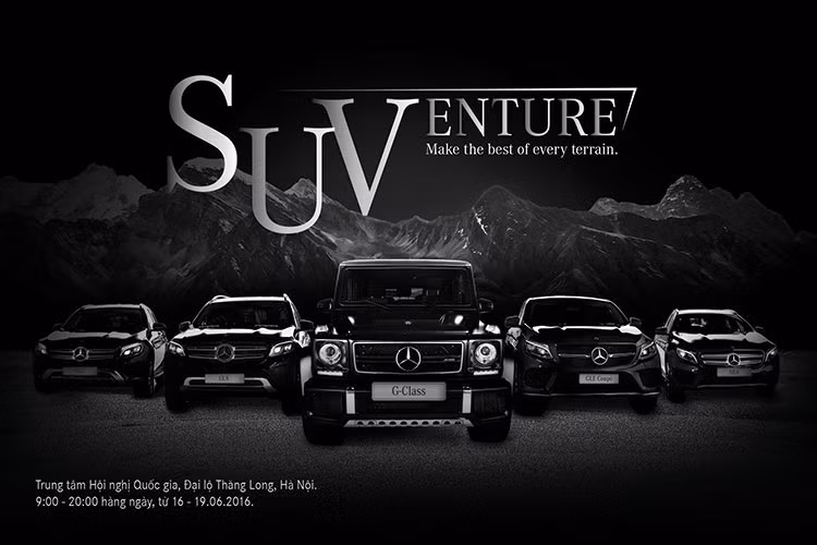 Tại triển lãm riêng của mình sắp diễn ra tại Thủ đô Hà Nội vào tháng 6/2016 này, Mercedes-Benz Việt Nam (MBV) sẽ giới thiệu toàn bộ danh mục sản phẩm SUV cao cấp mang biểu tượng “Ngôi sao 3 cánh” của mình đến với khách hàng Việt.