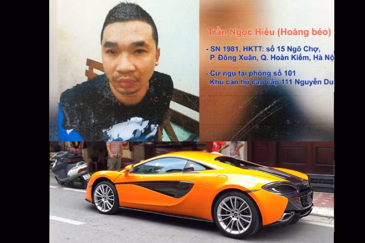 Vào chiều qua, ngày 1/6/2017, phòng Cảnh sát điều tra tội phạm về ma túy (PC47), Công an TP.HCM cho biết, vừa triệt phá thành công một đường dây ma túy lớn do Trần Ngọc Hiếu (hay còn gọi "Hoàng béo", sinh năm 1981, ngụ quận Hoàn Kiếm, TP.Hà Nội, tạm trú quận 1) cầm đầu. Trong đó đặc biệt có siêu xe McLaren 570S màu cam của trùm ma tuý này.