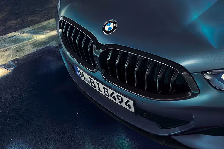 Trên phiên bản BMW M850i xDrive Coupe First Edition, hãng đã nhấn thêm về ngoại thất xe bằng các chi tiết trang trí độc đáo. Đầu tiên, nước sơn bề ngoài do bộ phận BMW Individual phát triển – màu sơn xanh dương Frozen Barcelona Blue Metallic và đây là màu sơn đầu tiên xuất hiện trên một mẫu xe BMW.