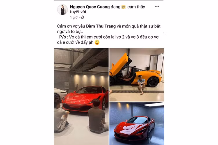 Như vậy, chỉ mới vừa xây xong biệt thự rất đẹp mắt và có garage để xe khá là hoành tráng, Cường Đô la đã ngay lập tức bổ sung vào bộ sưu tập của mình chiếc Ferrari F8 Tributo mới. Đáng chú ý là vào giữa tháng 12/2019, khi tham dự vào buổi khai trương showroom siêu xe ở quận 7, TP HCM, Cường Đô la đã đặt mua một chiếc siêu xe Ferrari F8 Tributo. Như vậy, nhiều khả năng chiếc xe này được nhập khẩu tư nhân.