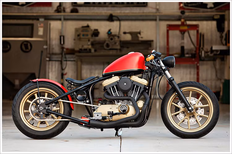 Chủ nhân của chiếc Harley-Davidson Sportster 1200 đời 2003 là một fan của tài tử quá cố Paul Newman và những chiếc Bob Sharp Nissan của những năm 1980 mà ông từng lái.
