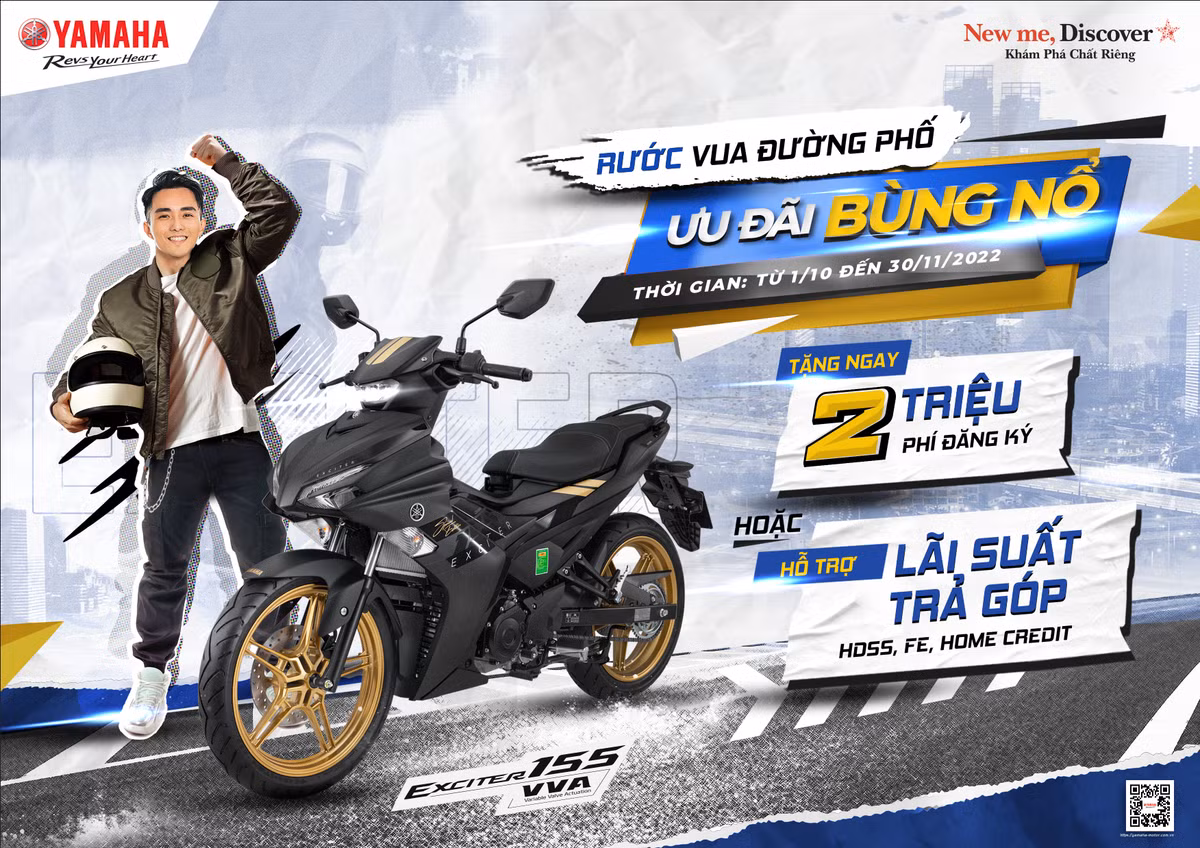 Uu dai khung khi mua Yamaha Exciter 155VVA