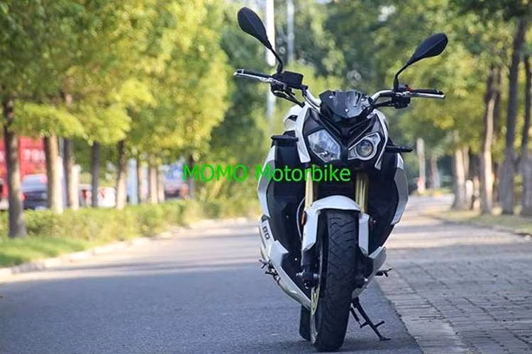 Ngoại hình của BMW S1000R Trung Quốc tương tự như trên mẫu S1000R hàng xịn, đầu đèn pha thiết kế bất đối xứng đặc trưng của hãng xe Đức. Phần bình xăng, cánh chim, dàn đuôi xe và đặc biệt là khung sườn đều được sao chép y chang từ naked-bike 1000 phân khối BMW S1000R.