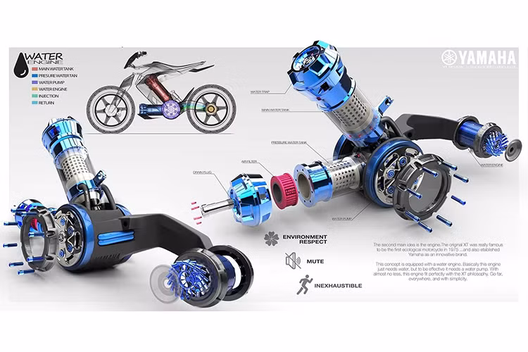 Sau 3 lần chỉnh sửa cùng vô số buổi họp cùng đội ngũ thiết kế của Yamaha, Lefebvre đã lựa chọn một thiết kế mà anh gọi là "Không thể cạn kiệt". 
