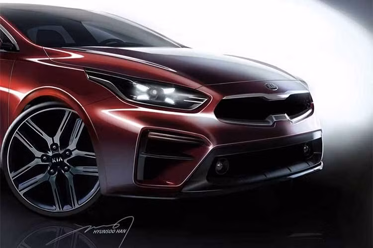 Kiểu dáng mới của mẫu xe sedan Forte 2019 trở nên sắc sảo hơn khi hãng Kia đã lấy cảm hứng thiết kế thể thao từ chiếc Kia Stinger 2018 cho chiếc Forte mới, nhiều đường gân dập nổi trên bề mặt thân xe và nắp ca-pô, cản trước được thiết kế lại hoàn toàn.