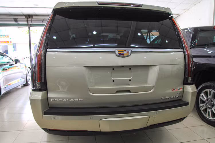Bên cạnh lưới tản nhiệt riêng biệt và biển tên Platinum trên bậc sàn thân xe và chữ P ở đuôi xe. Cũng giống Cadillac ATS Sedan và CTS các phiên bản gần đây, dòng xe Escalade mới cũng đã được đổi sang logo mới với sự biến mất của vòng nguyệt quế bao quanh từng xuất hiện trước đây.