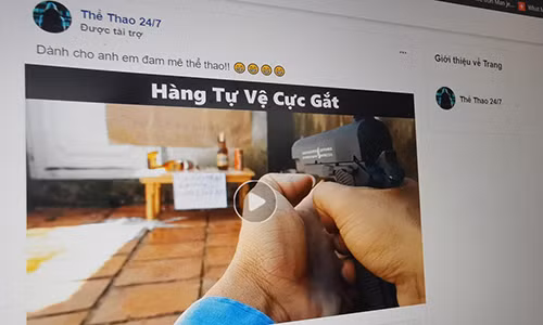 Súng 6,5 triệu đồng/chiếc quảng cáo ngập Facebook Việt Nam Sung 6,5 trieu dong/chiec quang cao ngap Facebook Viet Nam