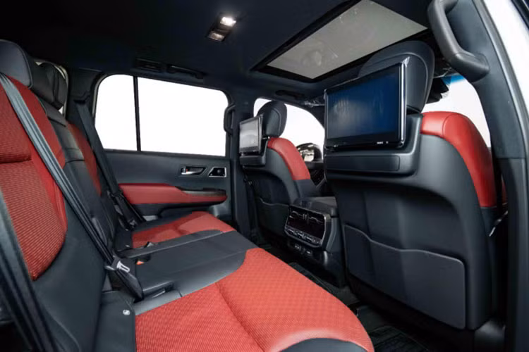 Land Cruiser 2022 sử dụng Hệ thống treo động lực học điện tử (Electronic Kinetic Dynamic Suspension System; E-KDSS), đây là hệ thống treo đầu tiên trên thế giới được Toyota sử dụng trên Land Cruiser 2022. Bên cạnh đó, xe còn hỗ trợ lái vượt địa hình với màn hình hiển thị đa địa hình (Multi-Terrain Monitor) và hệ thống lựa chọn đa địa hình (Multi Terrain Select) Màn hình hiển thị đa địa hình (Multi-Terrain Monitor) hiện đại.