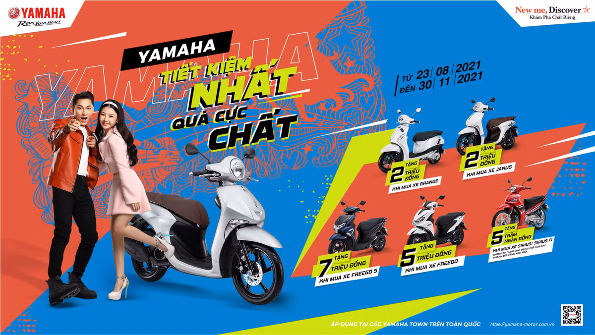Yamaha giam toi 7 trieu dong cho loat xe may tiet kiem nhiem lieu