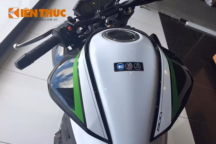 Kích thước của Z800 lần lượt theo chiều dài, rộng ,cao là: 2100mm x 800 mm x 1050 mm. Dung tích thùng xăng của xe 17 lít, tổng trọng lượng khô của xe là 231kg.