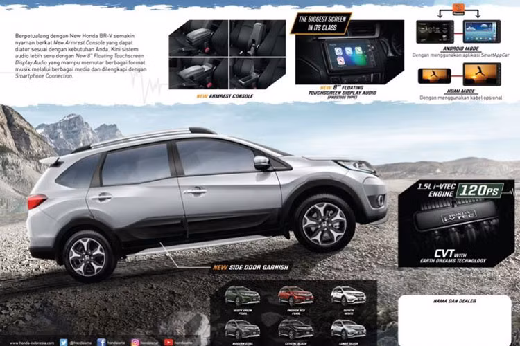 Hệ truyền động của xe không thay đổi, Honda BR-V bản nâng cấp 2019 tiếp tục sử dụng động cơ i-VTEC 1.5L sản sinh công suất 118 mã lực và mô-men xoắn cực đại 145Nm, kết hợp cùng hộp số CVT hoặc số sàn 6 cấp. Sức mạnh xe được gửi tới các bánh trước.
