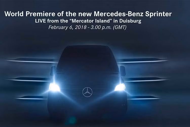 Theo đó, mẫu xe Mercedes-Benz Sprinter 2019 thế hệ mới sẽ chính thức vào ngày 6/2/2018 ở Duisburg Đức. Hãng này hứa hẹn Sprinter mớ sẽ tốt hơn thế hệ cũ ở mọi phương diện và sẽ không làm mọi người thất vọng. 