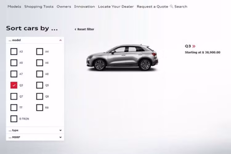 Trang web chính thức của Audi tại thị trường Canada tiết lộ giá Q3 2019, theo đó, mẫu SUV mới có giá từ 38.900 USD (khoảng 904 triệu đồng). Hiện tại Audi vẫn chưa công bố giá bán của Audi Q3 2019 tại Bắc Mỹ, tuy nhiên, giá của Q3 mới ở Mỹ được dự đoán nằm trong khoảng 34.000 - 38.000 USD (khoảng 790 - 883 triệu đồng).
