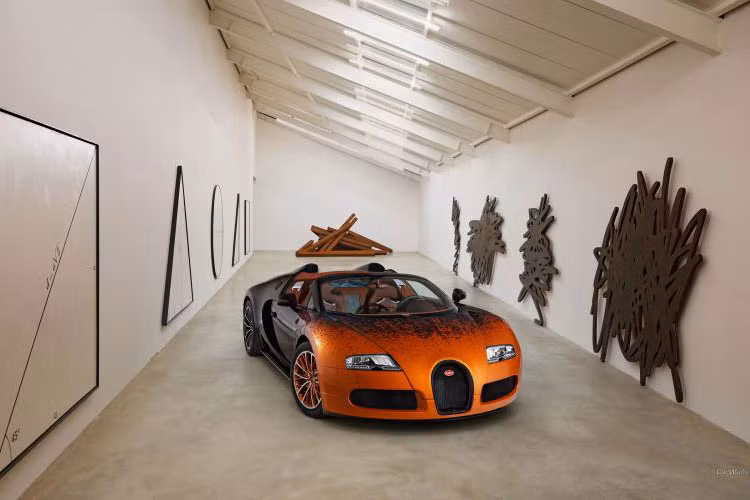 Bernar Venet được biết đến với việc tạo ra những tác phẩm nghệ thuật trừu tượng phảng phất hình dáng của toán học và điều này có thể thấy rõ trên mẫu siêu xe được mệnh danh "ông hoàng tốc độ" nhưng đầy chất nghệ thuật Veyron Grand Sport Venet.