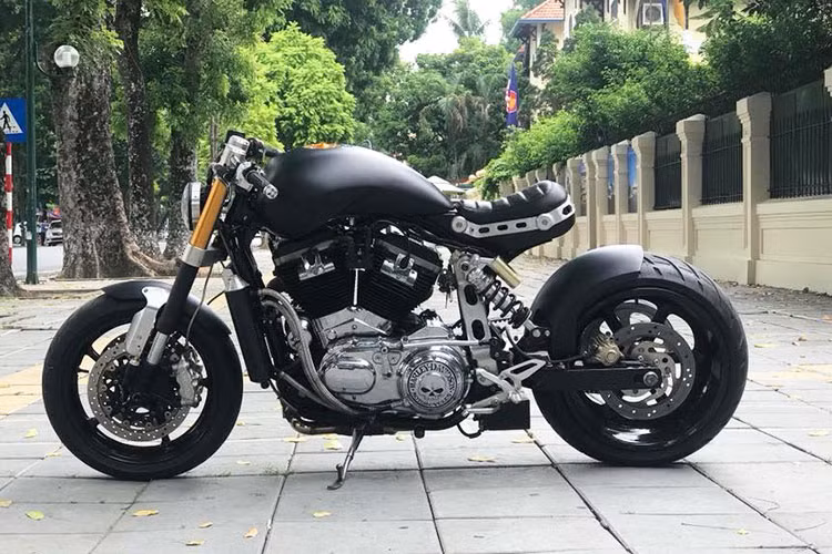 Dù có kết cấu bên trong không thay đổi nhiều nhưng khối động cơ này đã được trang trí lại bằng các phụ kiện chính hãng Harley-Davidson với logo hình đầu lâu nổi bật, cùng với lọc gió và hệ thống xả độ. Sức mạnh của động cơ được truyền tới bánh sau thông qua dây cu-roa thay vì xích tải như Hellcat X132.