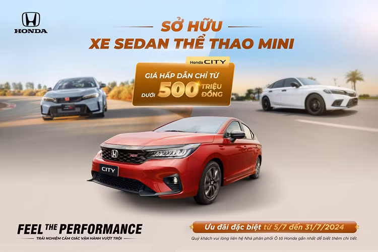 Loat oto Honda giam gia manh trong thang 7/2024