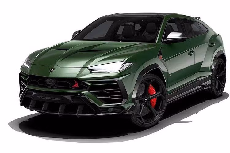 Để bắt đầu với bản độ siêu xe Lamborghini Urus, hãng cũng đã thiết kế một gói độ thân xe cho dòng siêu SUV này, có thể dễ dàng lắp đặt dựa trên các chi tiết nguyên bản. Đầu tiên, cản trước nguyên bản của Urus đã được TopCar giữ nguyên, chỉ lắp một cánh gió ốp bên dưới đậm chất thể thao.
