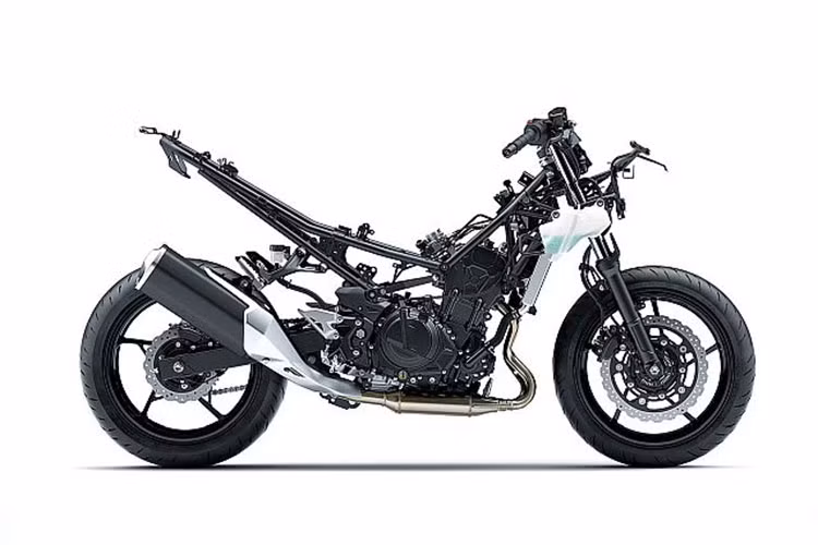 Có thể thấy, hình ảnh được tiết lộ của mẫu naked bike mới này đã cho thấy khá nhiều điều mới mẻ trên mẫu xe này khi được phát triển từ Z300. Bộ khung của xe sẽ được sử dụng bộ khung naked-bike mới của hãng xe máy Kawasaki khi đã được ứng dụng trên Z900 và Z650.