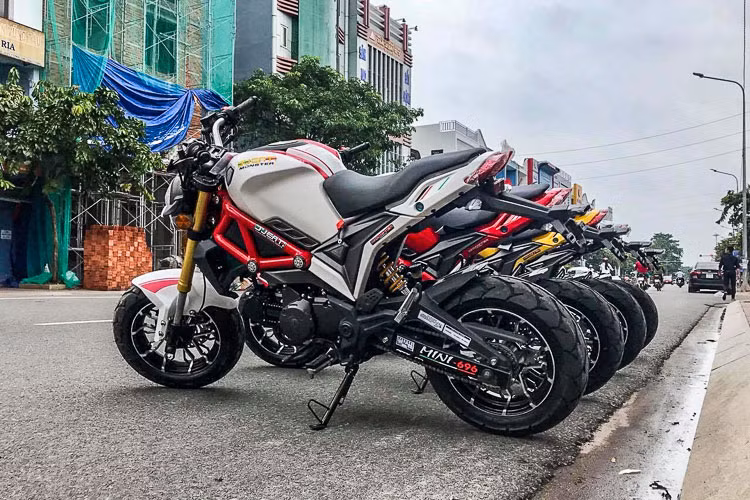 Giống với Hunter 110, Monster 110 cũng được trang bị phuộc trước Upside down, hệ thống phanh đĩa trước và sau. Bánh xe kích thước 14 inch. Cả hai mẫu xe "nhái" Ducati này đều được trang bị loại máy ngang xi-lanh đơn SOHC, làm mát bằng không khí với dung tích 109cc, đi kèm côn tat và hộp số 4 cấp.
