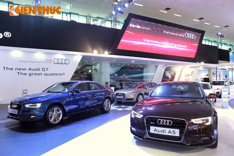Từng phân khúc, từng dòng xe của Audi việt Nam được sắp xếp theo trật tự riêng, giúp khán giả dễ dàng tiếp cận hơn.
