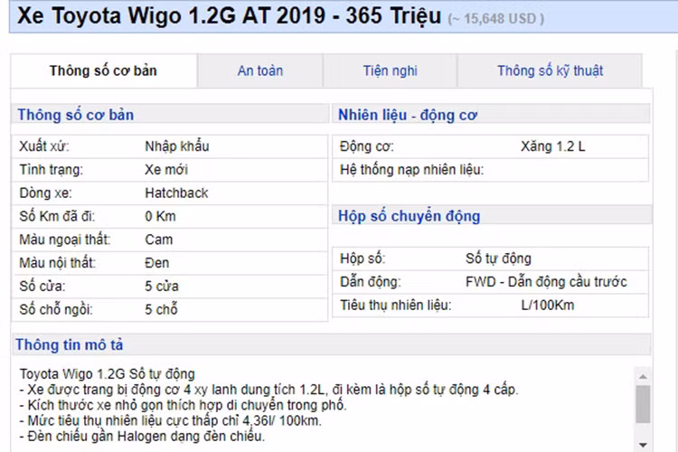 Theo tìm hiểu của và khảo sát tại một số đại lý ở Hà Nội, Toyota Wigo giảm giá bán từ 15 đến 40 triệu đồng tùy phiên bản để tăng lực cạnh tranh trước những đối thủ đến từ Hàn Quốc. Được biết, đây là mức giảm được thực hiện riêng tại từng đại lý chứ không phải là chính sách giảm giá từ hãng. Mức giảm giá của Toyota Wigo được điều chỉnh tùy theo từng đại lý và khu vực.
