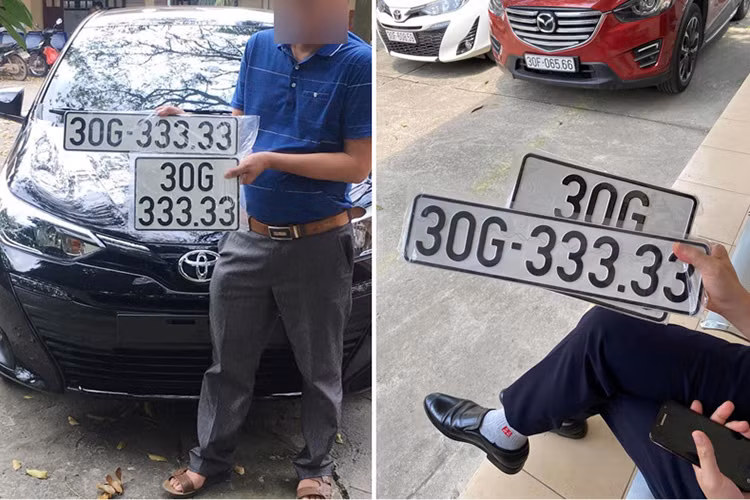 Đặc biệt, mới đây nhất, ngày 13/5/2020, anh Nguyễn Ngọc Liêm ở Tiền Phong, Mê Linh, Hà Nội đã may mắn “bốc” được biển số ngũ quý 3 cho chiếc Toyota Vios phiên bản 2020 mới mua. Ngay lập tức, chiếc xe Vios biển số 30G-333.33 của anh Liêm đã được nhiều người ngỏ ý mua lại với giá cao ngất ngưởng thậm chí lên đến 3,3 tỷ đồng gây choáng.