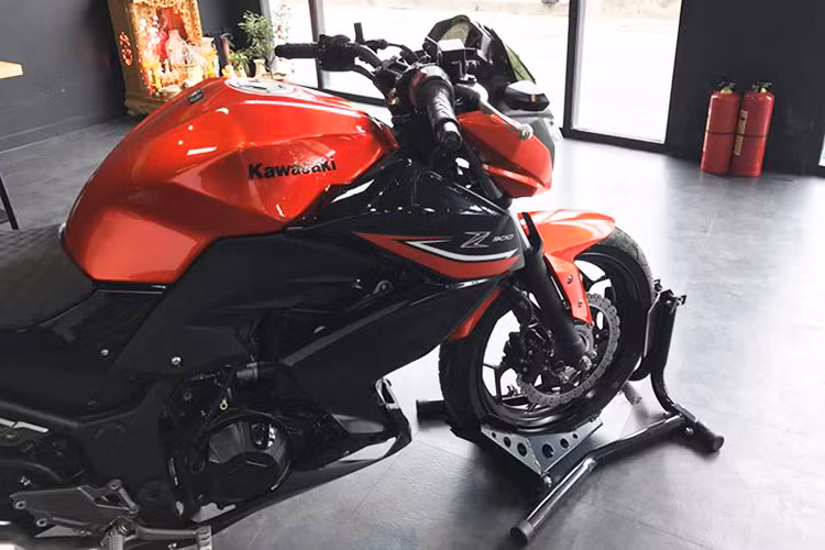 Chiếc naked-bike 300 phân khối trang bị cặp phuộc trước dạng ống lồng đường kính 37 mm, giảm xóc Bottom-Link Uni-Trak dạng đơn phía sau. Xe được trang bị phanh đĩa đơn trước với đường kính 290 mm và sau với đường kính 220 mm, điểm mạnh của Z300 tại thị trường Việt Nam là được trang bị hệ thống chống bó cứng phanh ABS.