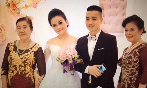 Đám cưới của diễn viên Hoàng Yến và chồng trẻ năm 2016.