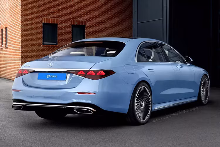 Một trong những điểm cải tiến lớn nhất của mẫu xe sang Mercedes-Benz S-Class 2026 chính là thiết kế ngoại thất. Các hình ảnh phác thảo gần đây cung cấp cái nhìn rõ hơn về diện mạo mới của xe. Một trong những điểm nổi bật là cụm đèn pha được thiết kế lại, đi kèm dải đèn LED chiếu sáng ban ngày có dạng ngôi sao ba cánh đặc trưng của Mercedes.