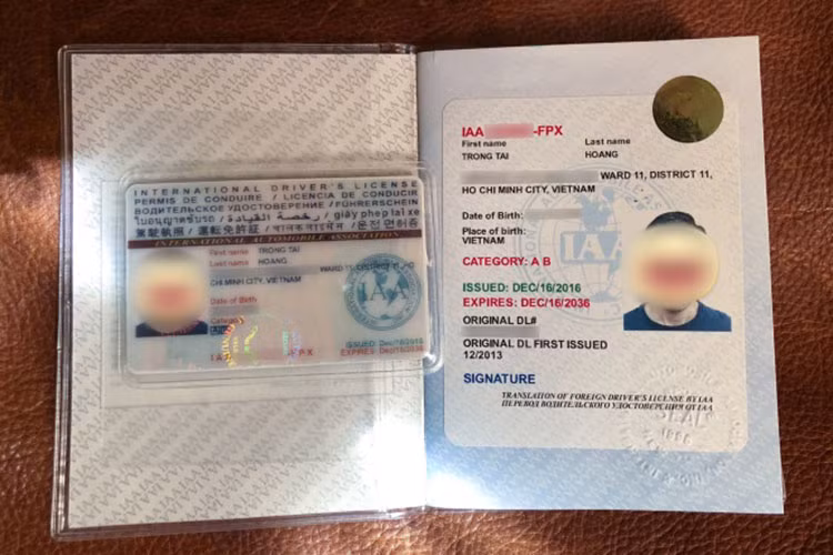 IAA - bang lai xe quoc te khong co gia tri su dung tai Viet Nam