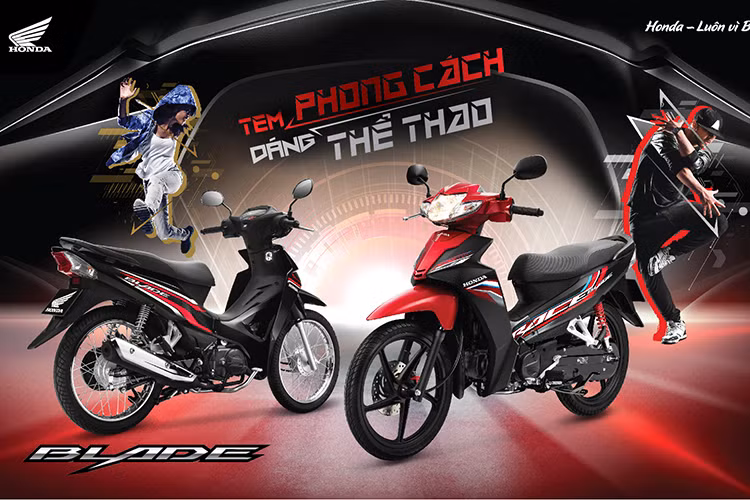 Honda Việt Nam vừa giới thiệu phiên bản mới cho mẫu xe máy Honda Blade 110cc với bộ tem xe được thiết kế lại. Đây là dòng xe máy phổ thông được giới trẻ tại Việt Nam khá ưa chuộng bởi sự đơn giản, tiện dụng.