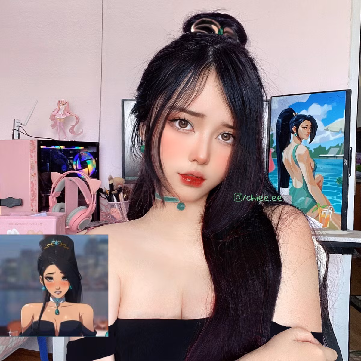Cosplay thành vị tướng này, cô nàng đã diễn tả được vẻ gợi cảm, quyến rũ của nữ đặc vụ.