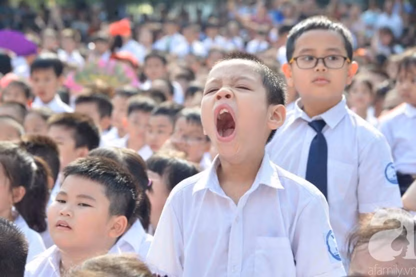 Khoảnh khắc ngáp ngắn ngáp dài của cậu bé này được ghi lại khiến nhiều người không khỏi bật cười.