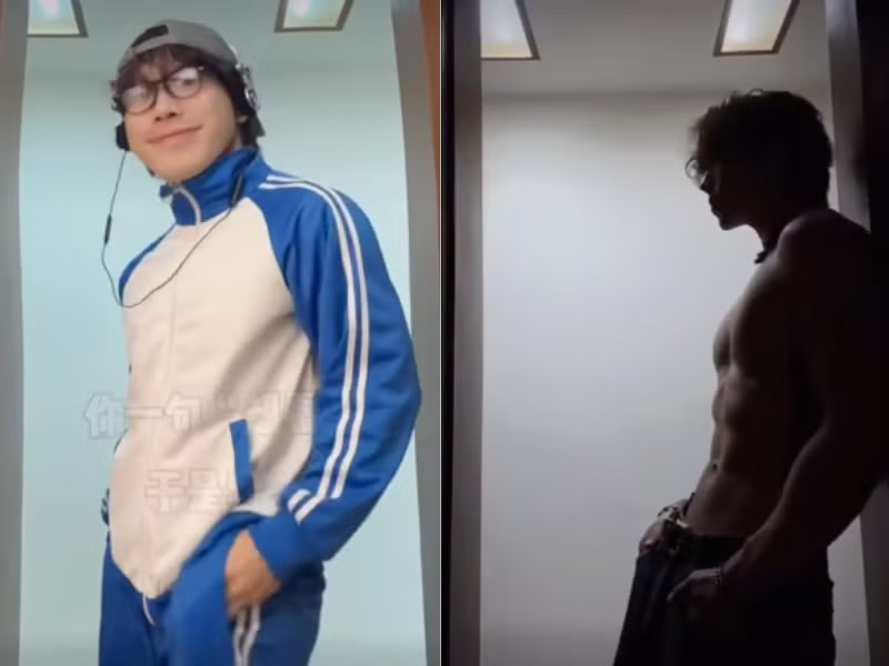 Không chỉ các cô gái, nhiều chàng trai cũng tham gia trào lưu này, khoe body 6 múi ẩn hiện cực phẩm khiến nhiều cô gái không thể rời mắt khỏi màn hình.