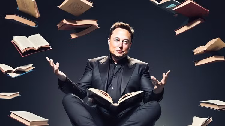 Cũng như Bill Gates, tỷ phú Elon Musk rất thích đọc sách trước khi ngủ. Ảnh: Udemy