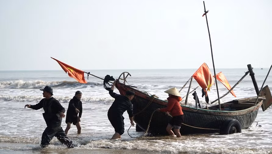 Cứ đầu xuân năm mới, ngư dân tại các vùng ven biển Thanh Hóa như TP Sầm Sơn, Nghi Sơn, huyện Quảng Xương, Hoằng Hóa...bắt đầu vào mùa đánh bắt cá khoai. Ảnh: Vietnamnet