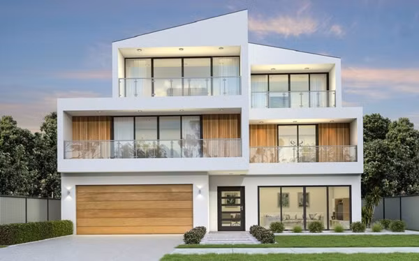 Là một trong những thiết kế độc đáo, mới lạ trên thị trường, nhà 3 tầng mái lệch phù hợp với các gia đình yêu thích thiết kế mới lạ. Ảnh: Noithattugia