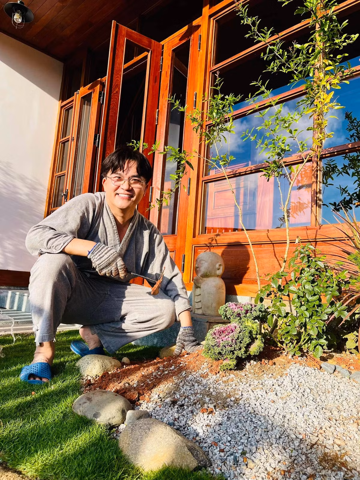Ngôi nhà của MC Đại Nghĩa xây từ năm ngoái và hoàn thành vào tháng 1 năm nay. Ảnh: FB Bùi Đại Nghĩa