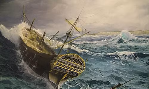 Theo các ghi chép lịch sử, tàu De Rooswijk của Hà Lan bị chìm vào ngày thứ hai của chuyến đi năm 1740.