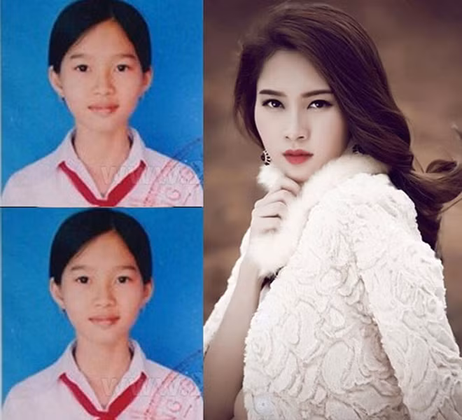 Hoa hậu Thu Thảo mang nét giản dị và xinh tươi từ thuở cắp sách tới trường.