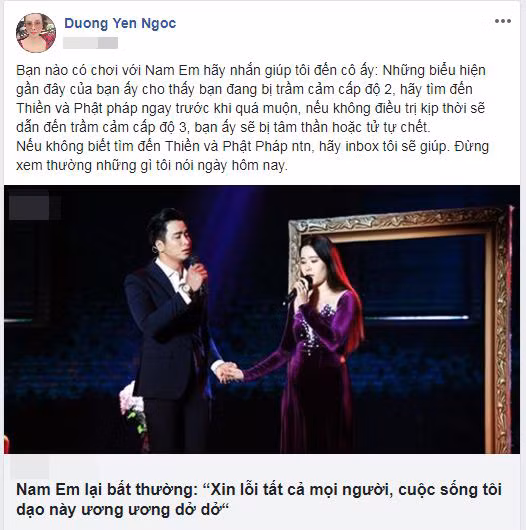 Duong Yen Ngoc: “Nam Em bi tram cam, khong dieu tri se tam than“-Hinh-2
