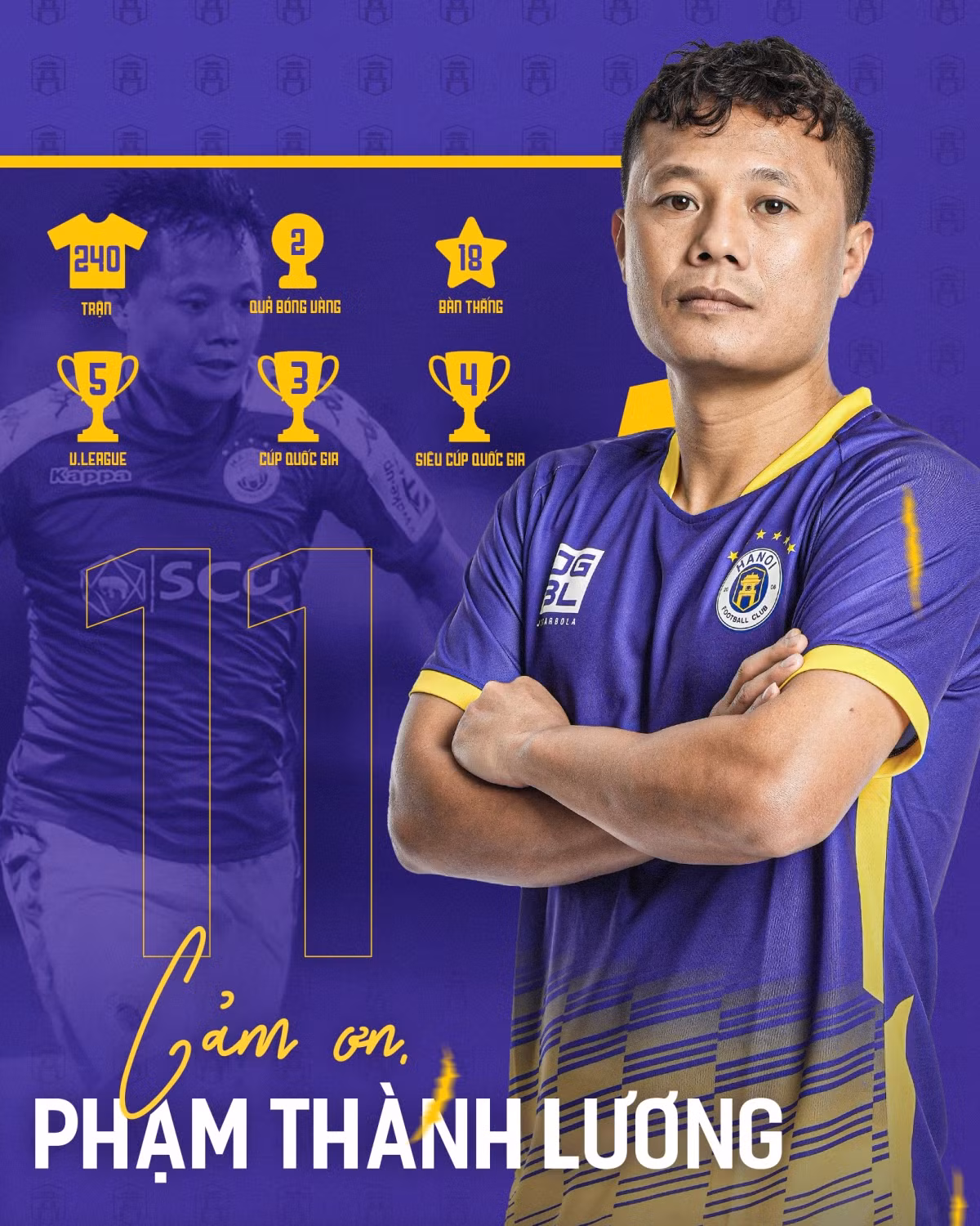 Thanh Luong viet tam thu chia tay Ha Noi FC, chuyen sang CLB Hoa Binh
