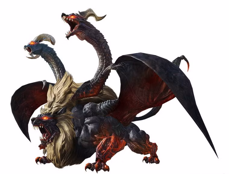 Chimera là một con quái vật có sức mạnh vô song với tốc độ di chuyển sấm chớp và có khả năng phun ra lửa.