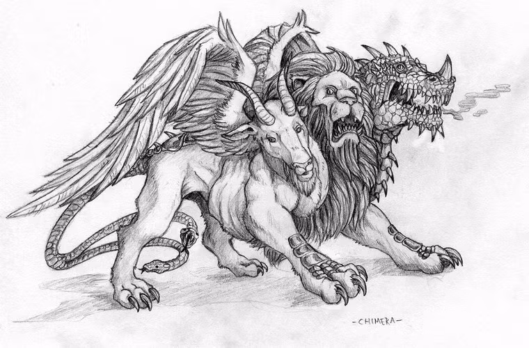 Có thể nói Chimera là một trong những con quái vật đáng sợ và nổi tiếng nhất của thần thoại Hi Lạp.