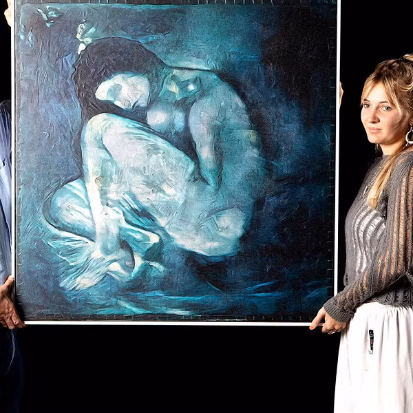 Sau khi phân tích các nét vẽ của danh họa Picasso trong các bức tranh khác, Anthony Bourached và George Cann đã dùng thuật toán để mô phỏng bức tranh gốc trông như thế nào từ những dữ liệu ít ỏi mà việc chiếu tia X mang lại.